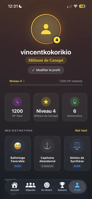 Détail activité parlementaire